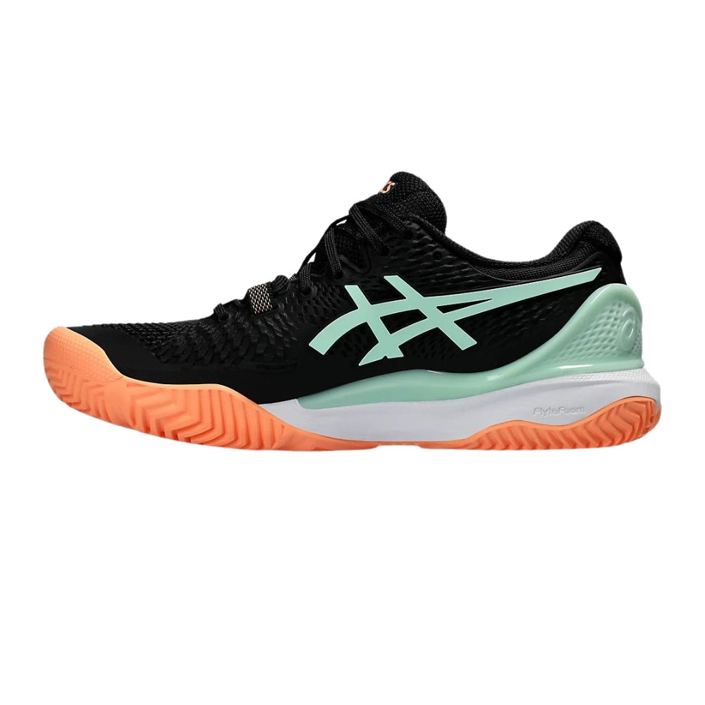 Women's Gel-Resolution 9 Padel - BLACK/MINT TINT