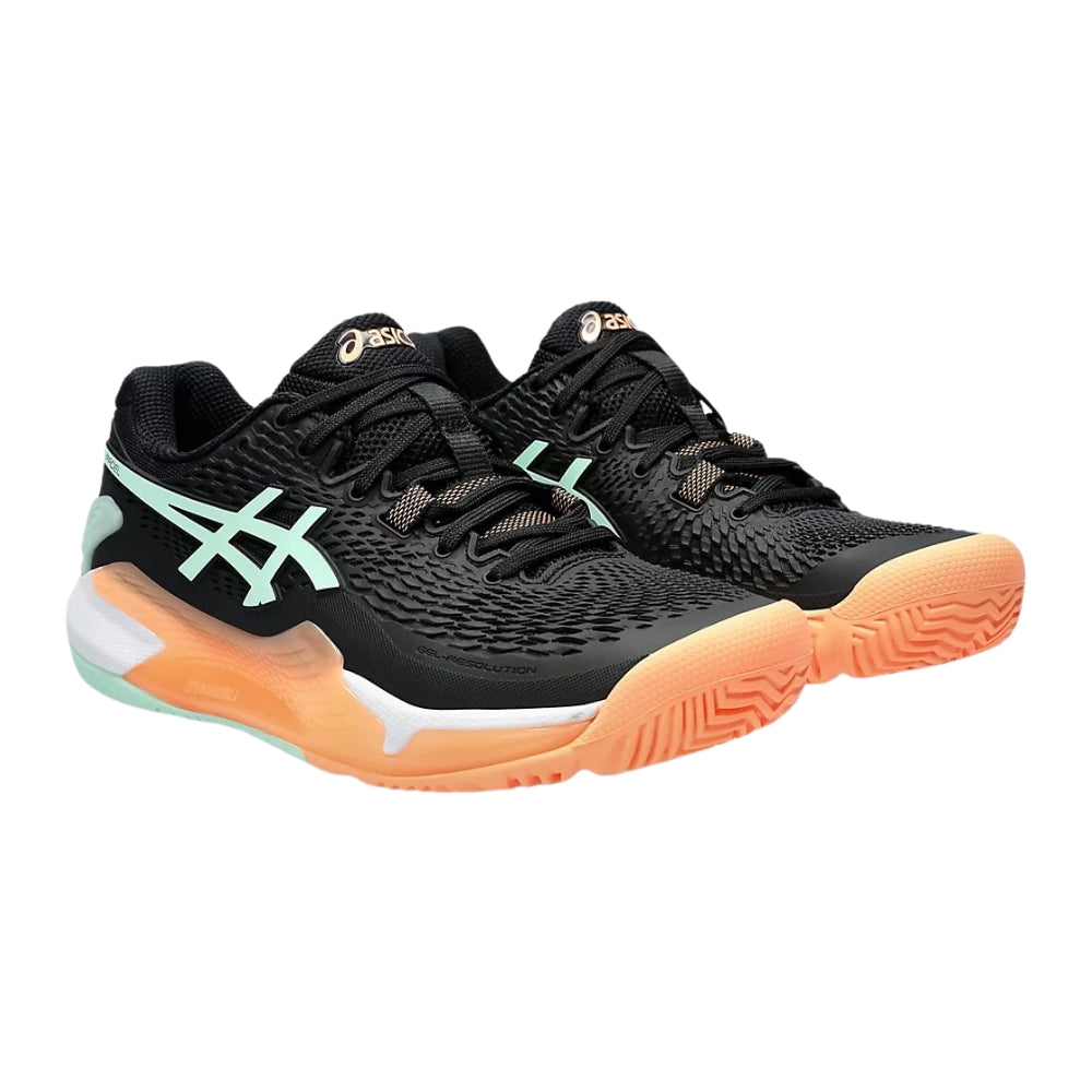 Women's Gel-Resolution 9 Padel - BLACK/MINT TINT