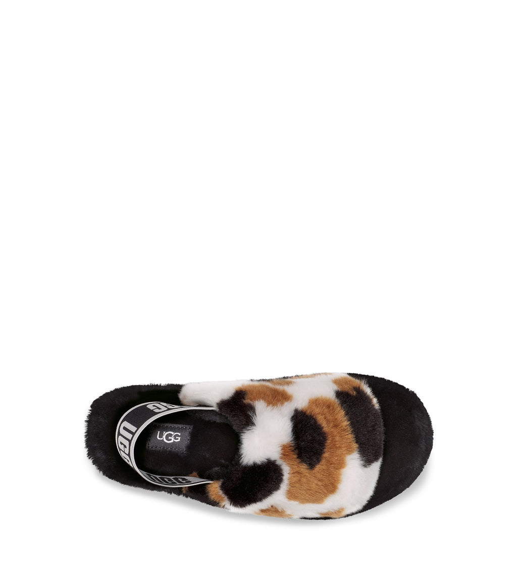 UGG - Womens Fluff Yeah Cow Print Slide
