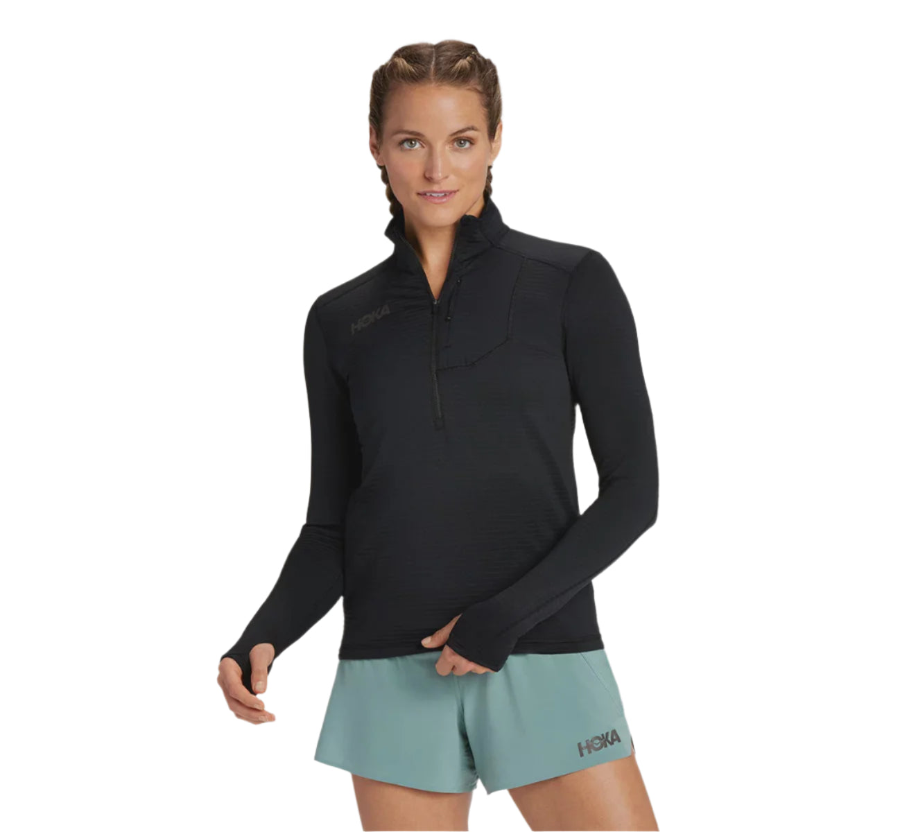 Womens HOKA – W 1/2 ZIP - Black