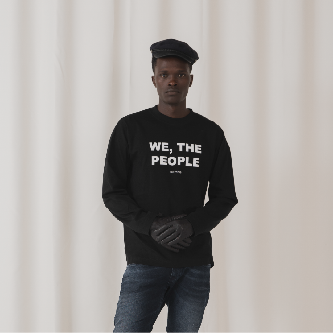 WE, THE PEOPLE LONG SLEEVE T-SHIRT - BLACK