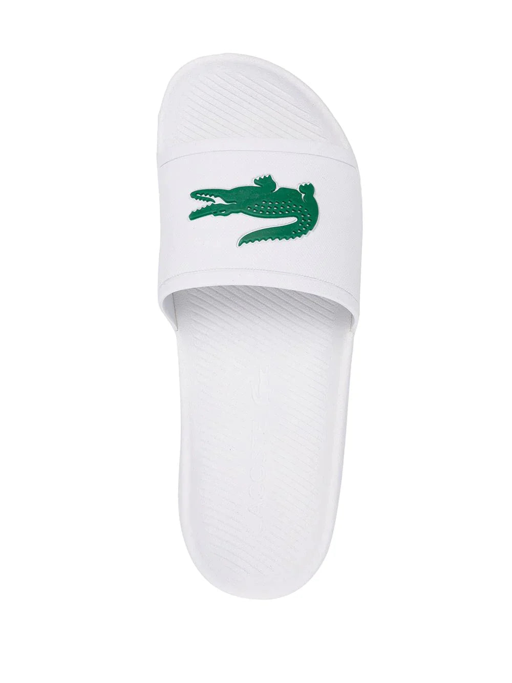 LACOSTE LOGO-PRINT OPEN TOE SLIDES