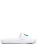 LACOSTE LOGO-PRINT OPEN TOE SLIDES