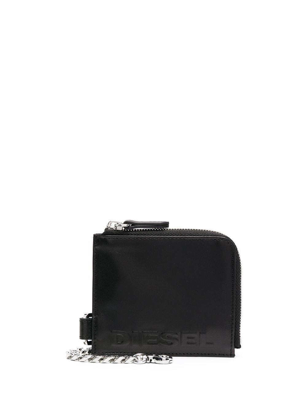 DIESEL EMBOSSED-LOGO ZIPPED WALLET