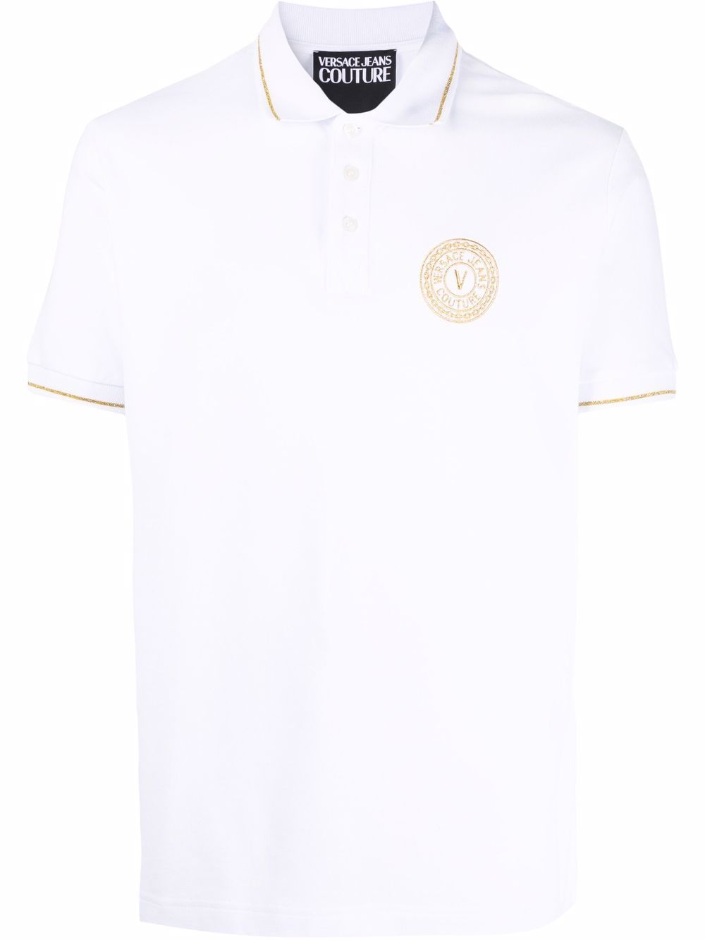 VERSACE JEANS COUTURE V-EMBLEM GOLFSHIRT