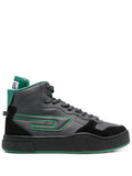 DIESEL LOGO-PATCH HIGH-TOP SNEAKERS