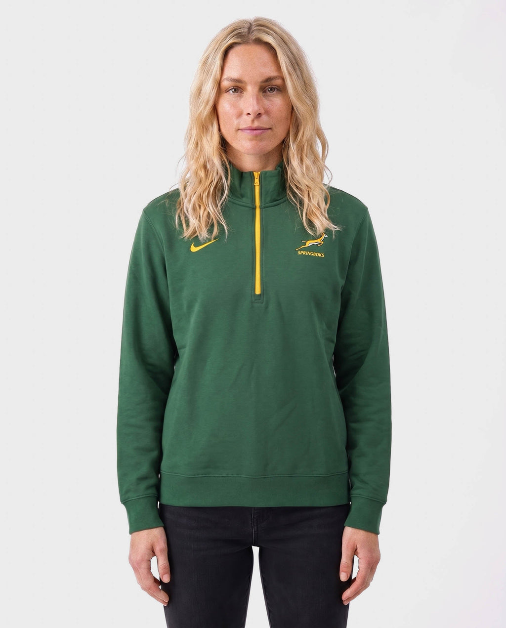 Springboks Nike Mens Half Zip Sweater Gorge Green