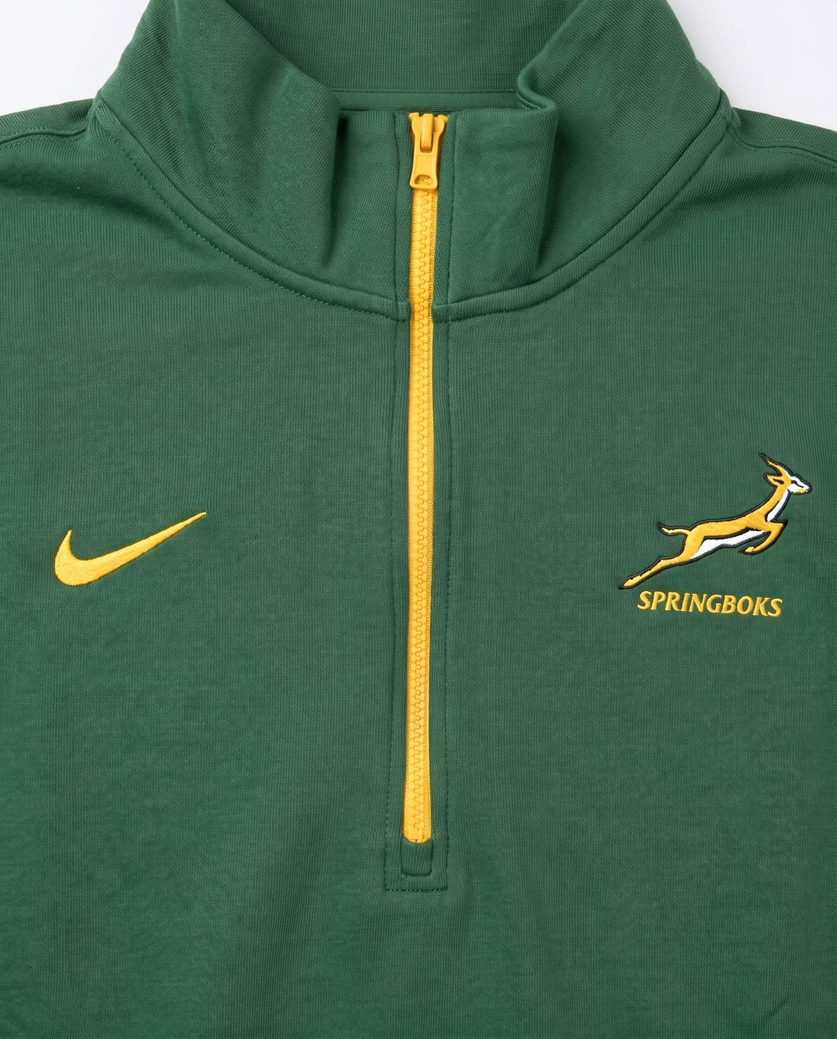 Springboks Nike Mens Half Zip Sweater Gorge Green