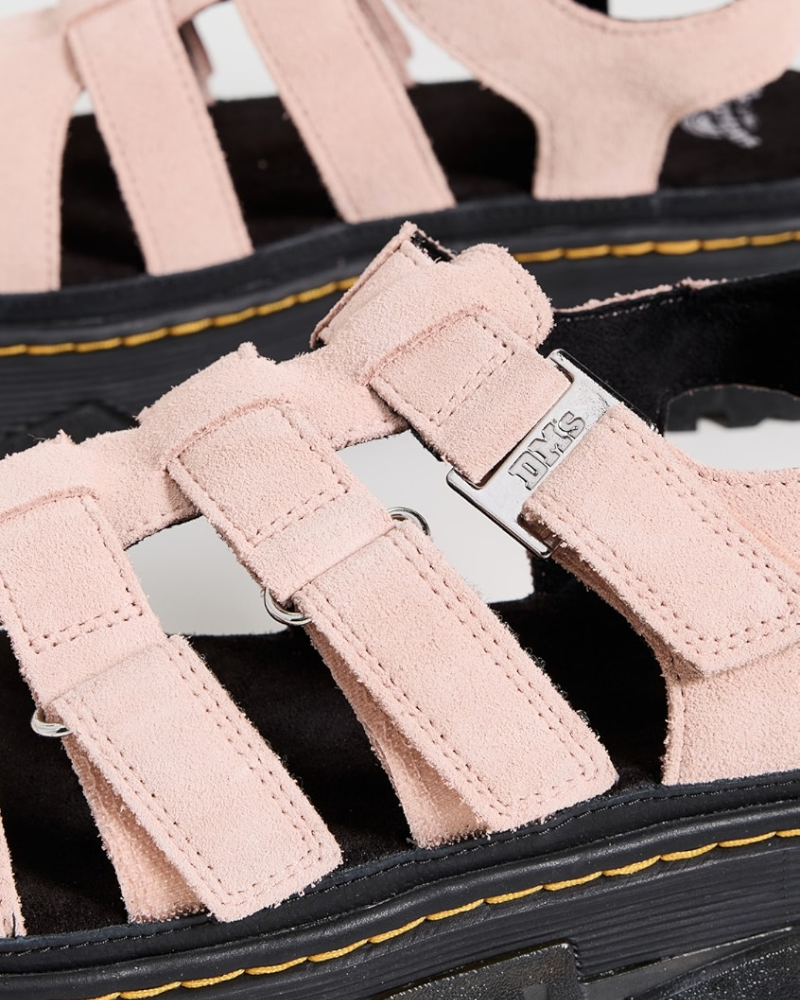 DR. MARTENS MATTISON 3-STRAP LIGHT PINK SUEDE
