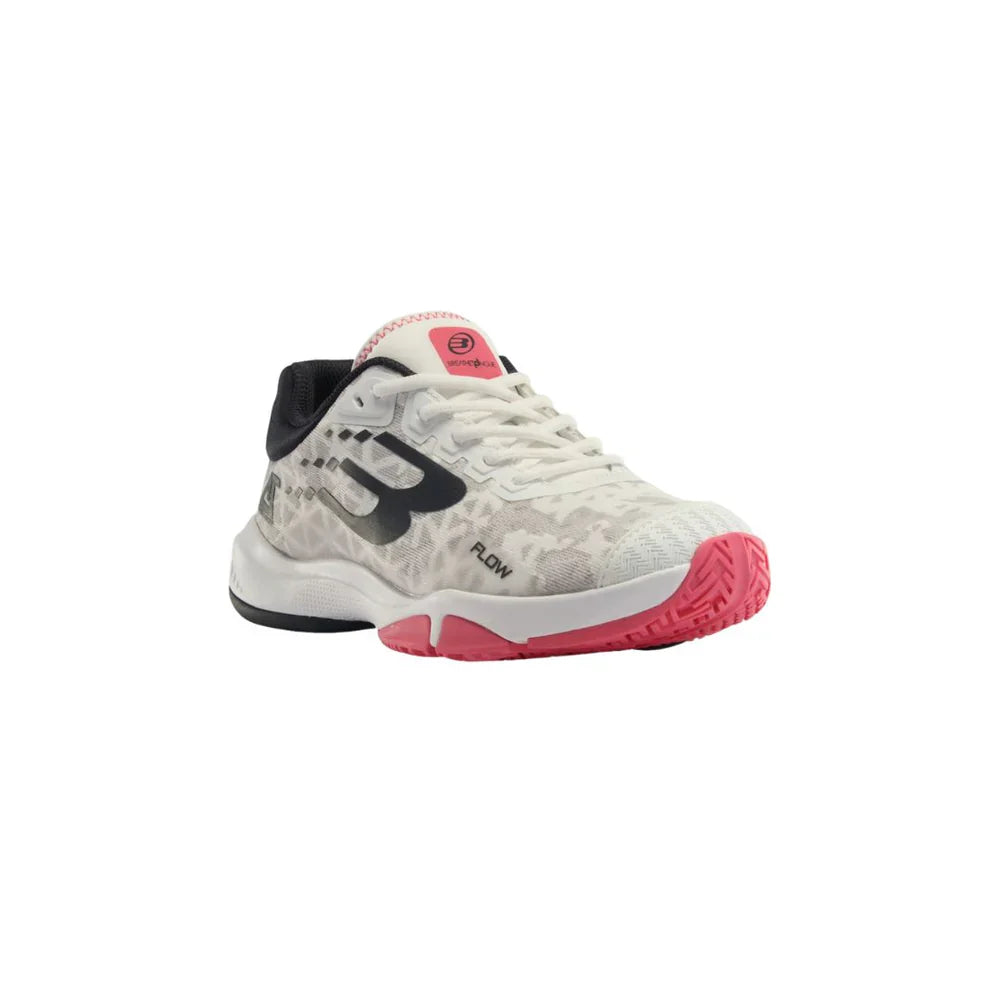 Women's Flow 24I - White and Black with Pink accents.