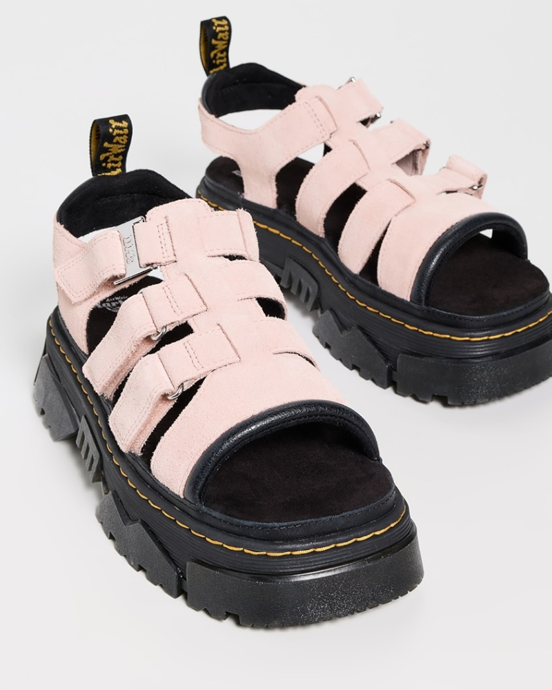 DR. MARTENS MATTISON 3-STRAP LIGHT PINK SUEDE