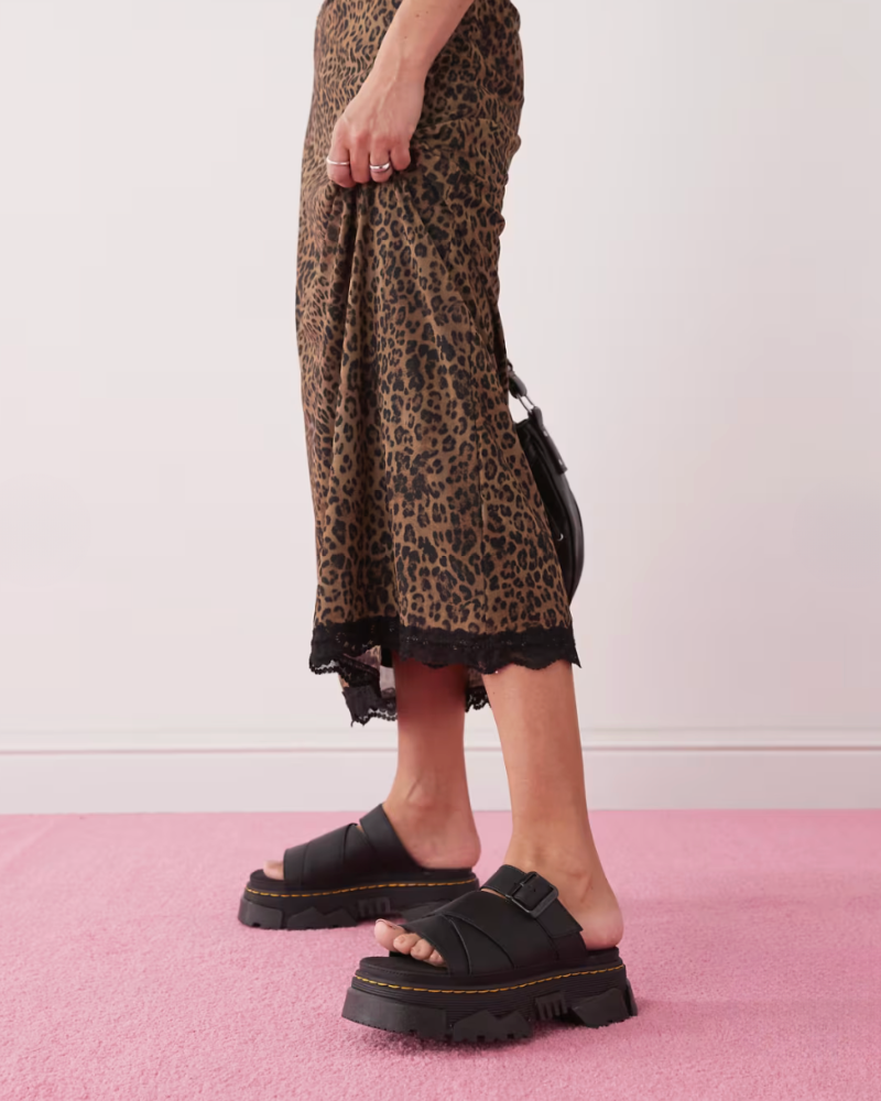DR. MARTENS MATTISON SLIDE SANDALS BLACK