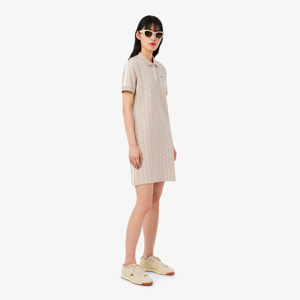 Slim Fit Monogram Jacquard Polo Dress