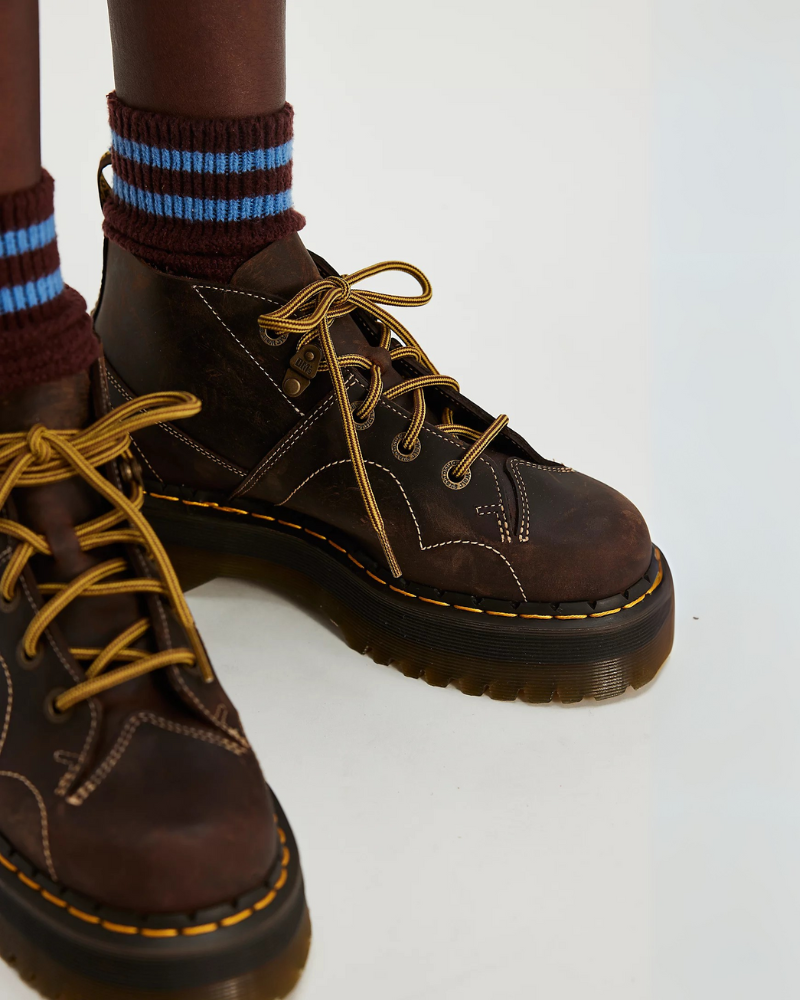 DR. MARTENS CHURCH QUAD AZTEC CRAZY HORSE BROWN