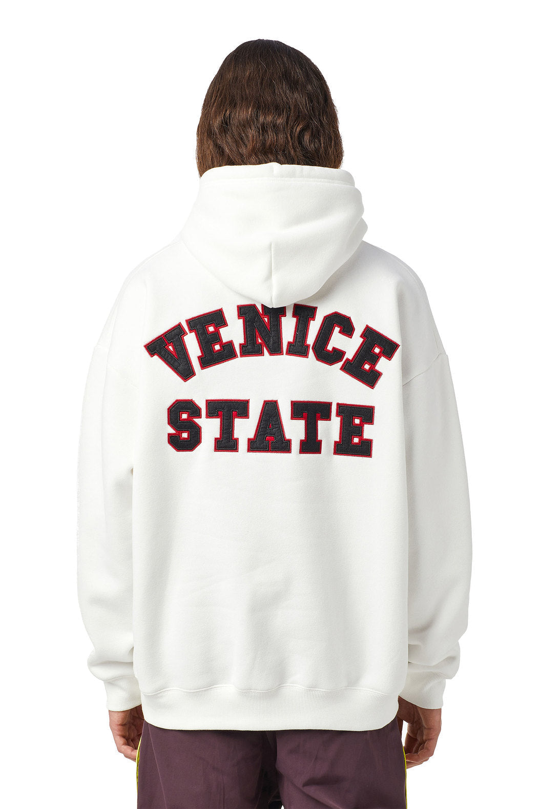 DIESEL HOODIE WITH VARSITY FELT PATCHES