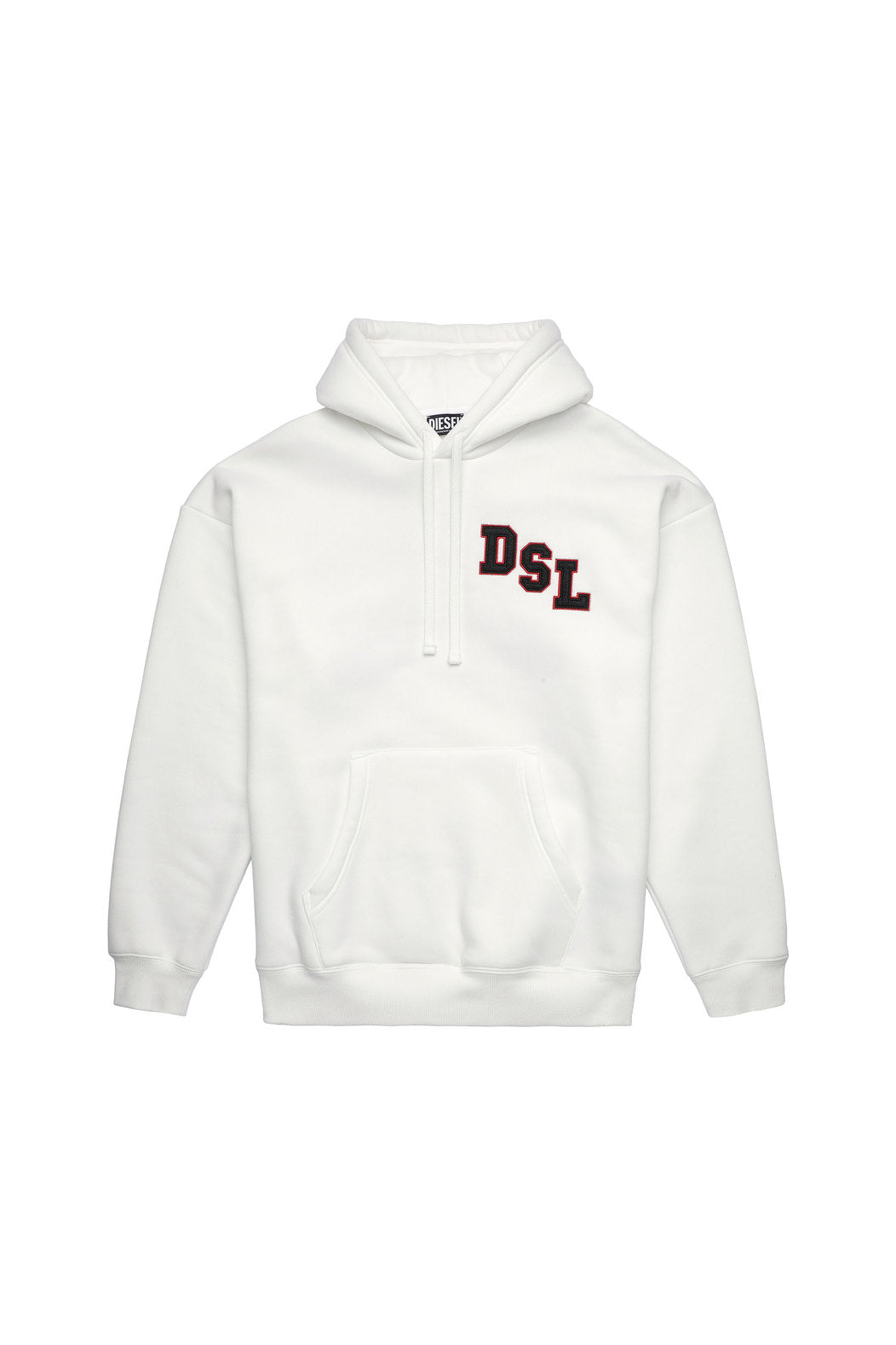 DIESEL HOODIE WITH VARSITY FELT PATCHES