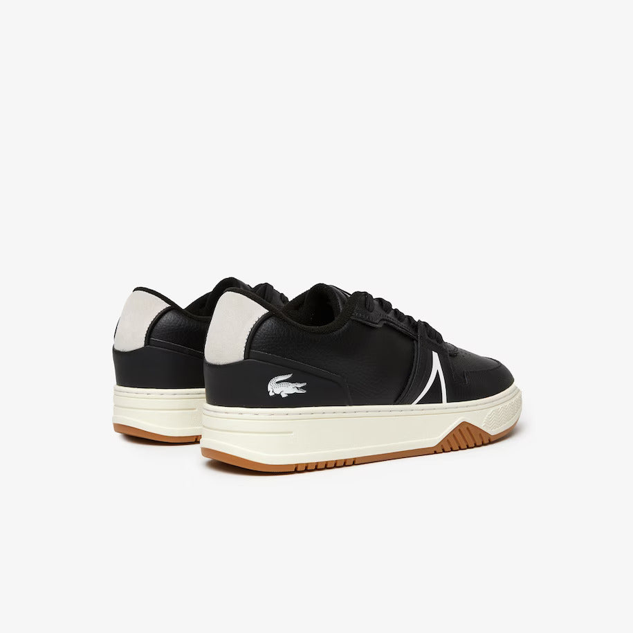 LACOSTE MEN'S L001 LEATHER POPPED HEEL TRAINERS