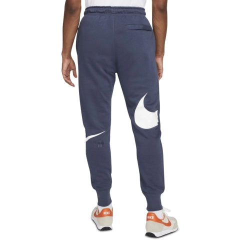 NIKE SPORTSWEAR SWOOSH MEN'S SEMI-BRUSHED NAVY/WHITE PANTS