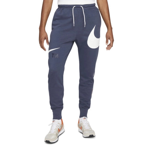 NIKE SPORTSWEAR SWOOSH MEN'S SEMI-BRUSHED NAVY/WHITE PANTS