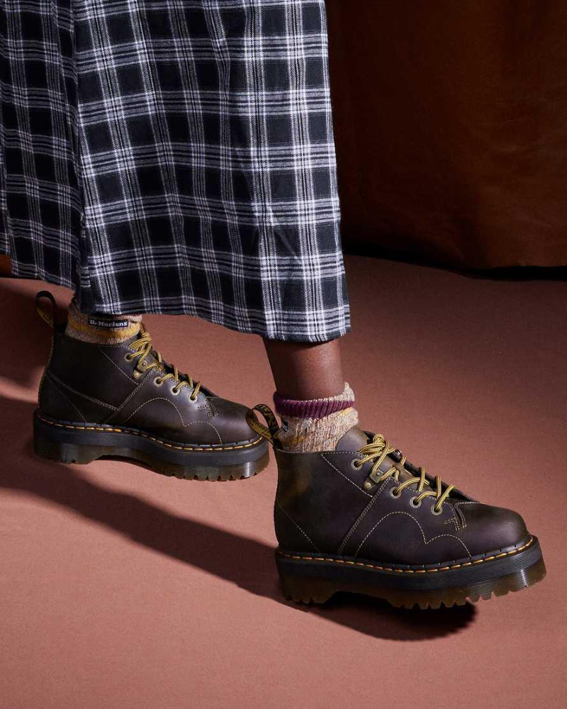 DR. MARTENS CHURCH QUAD AZTEC CRAZY HORSE BROWN