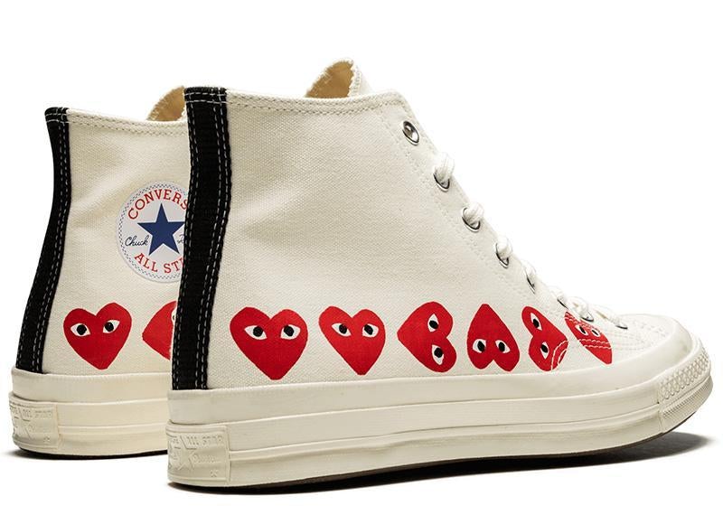 Converse Chuck Taylor All-Star 70s Hi Comme des Garcons Play Multi-Heart White 2018 Men