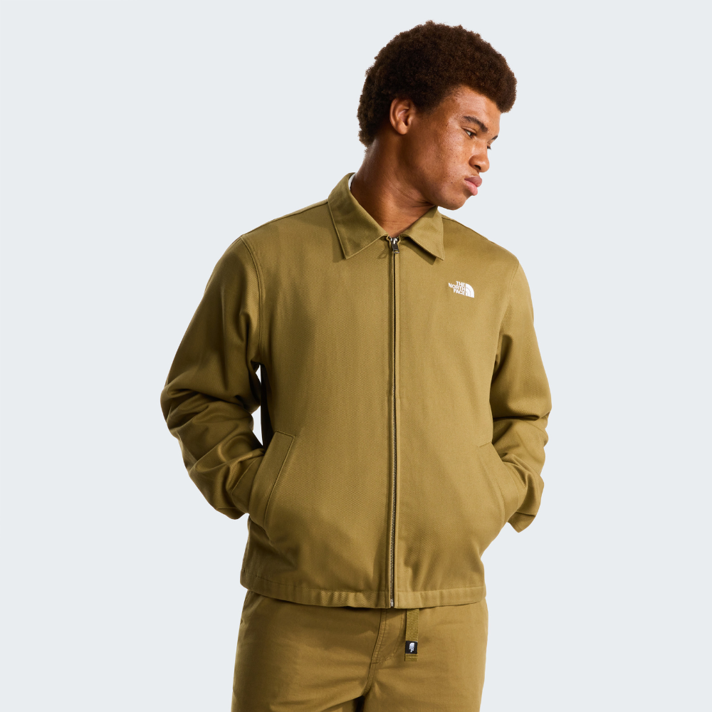 MEN'S TWILL COLLARED JACKET