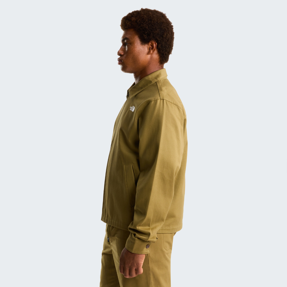 MEN'S TWILL COLLARED JACKET