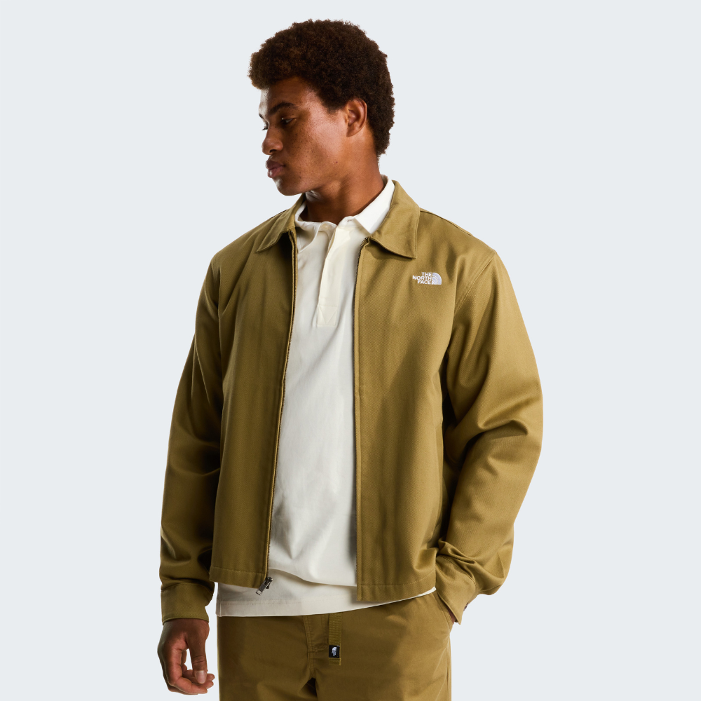 MEN'S TWILL COLLARED JACKET