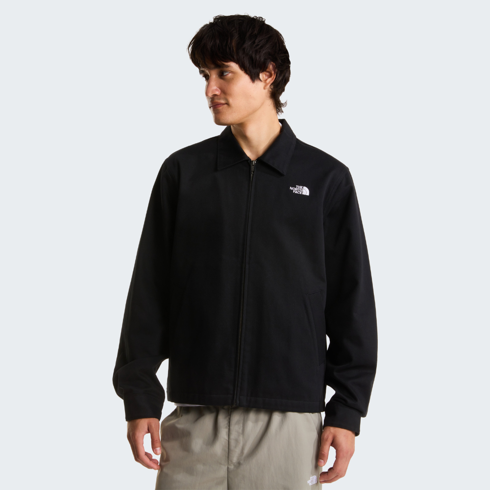 MEN'S TWILL COLLARED JACKET