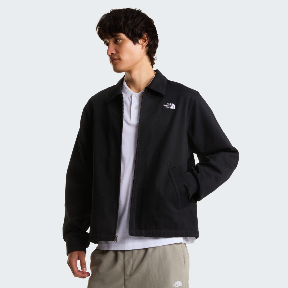 MEN'S TWILL COLLARED JACKET