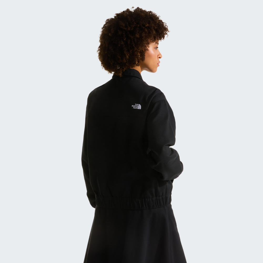 WOMEN'S TWILL COLLARED JACKET