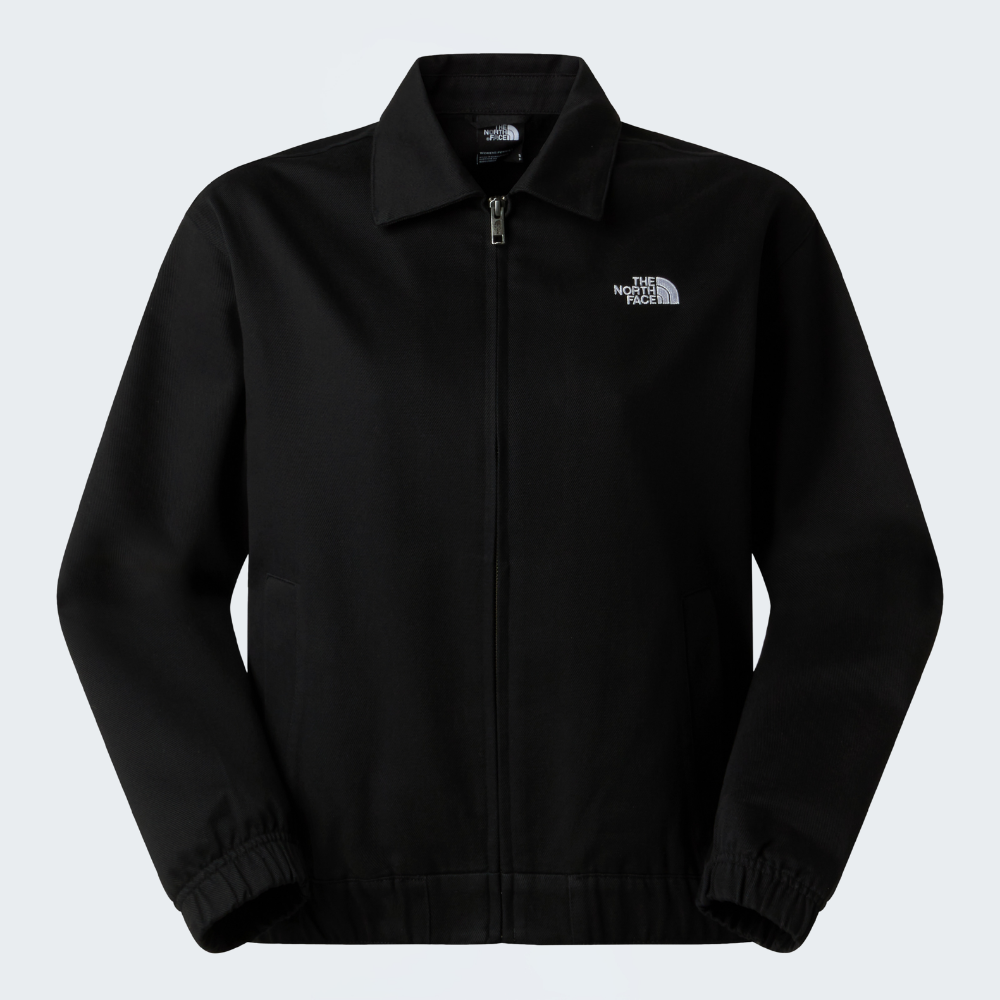 WOMEN'S TWILL COLLARED JACKET