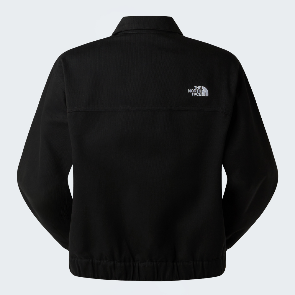 WOMEN'S TWILL COLLARED JACKET