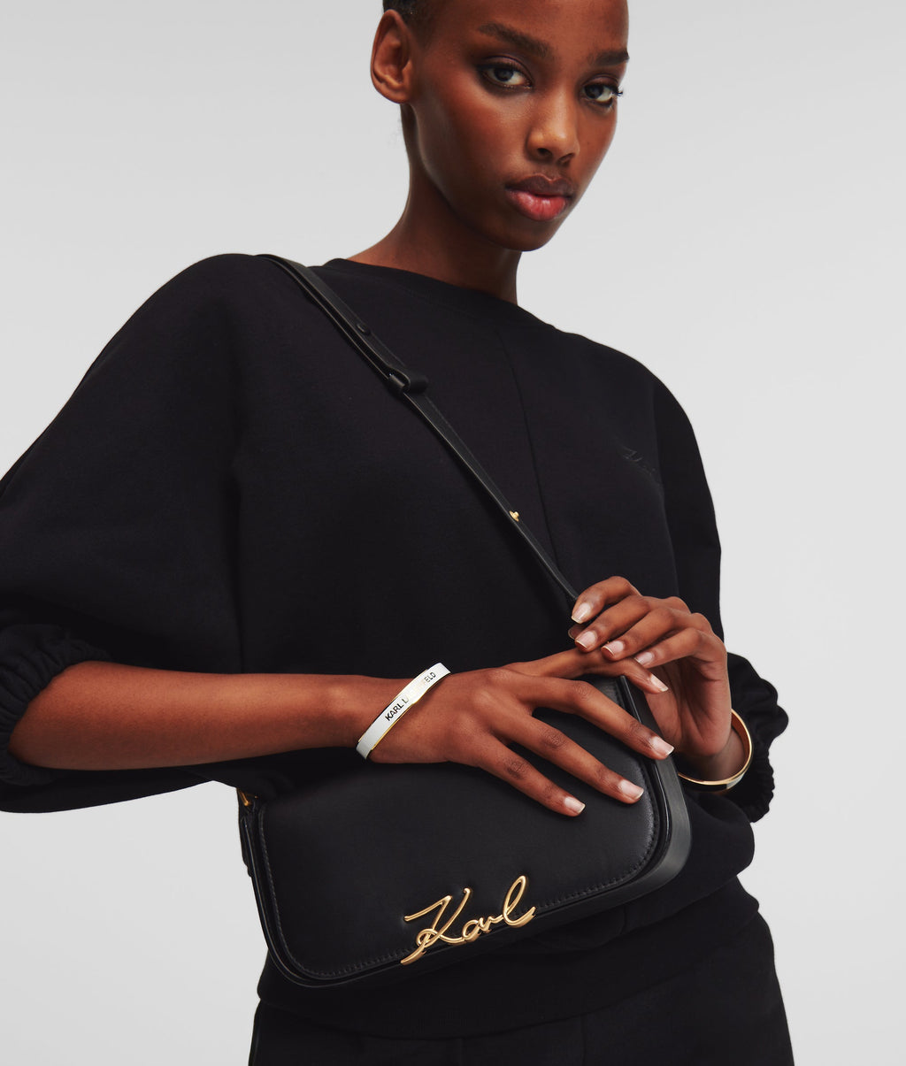 K/Signature two-way crossbody bag