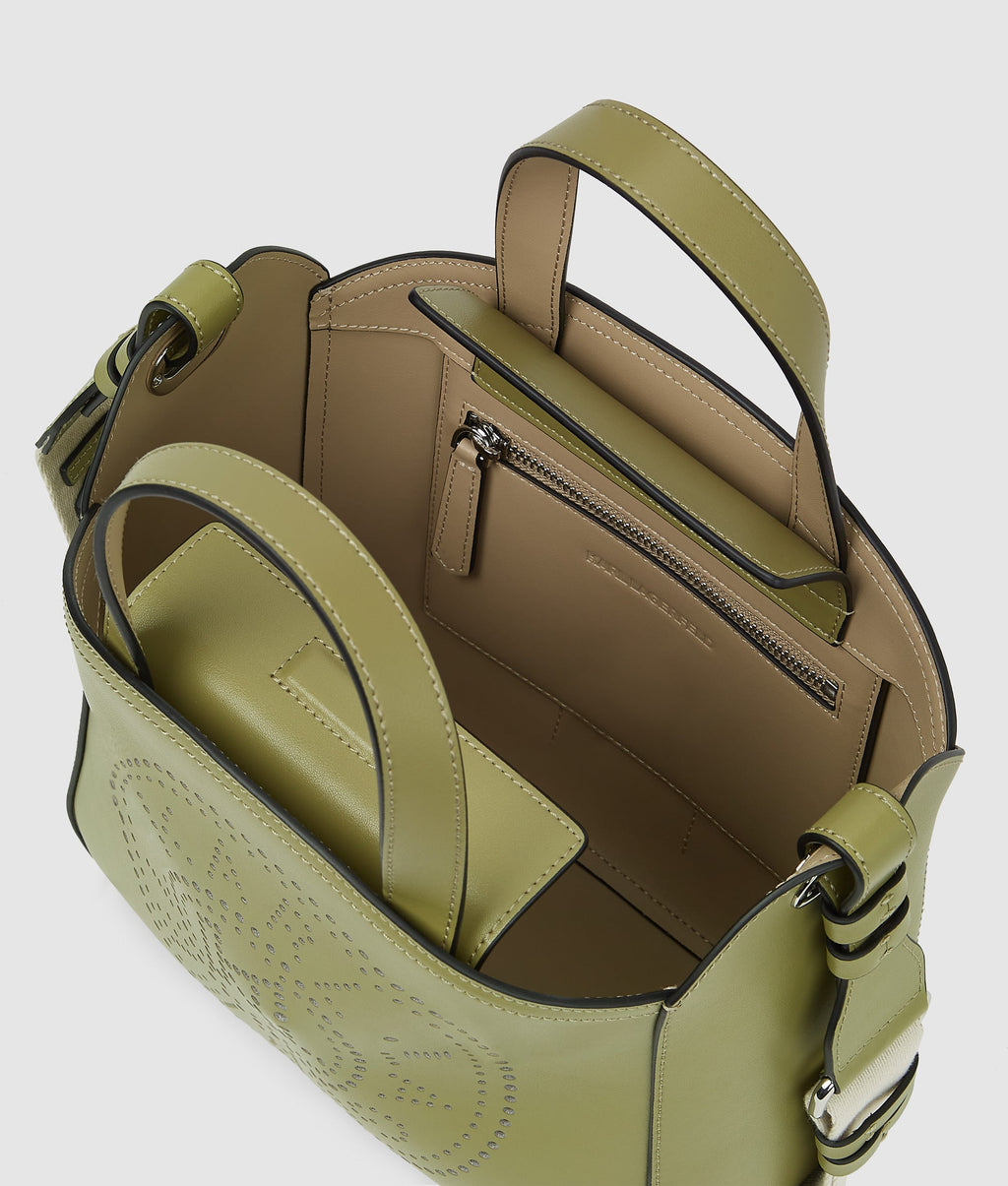 K/Circle perforated small tote bag