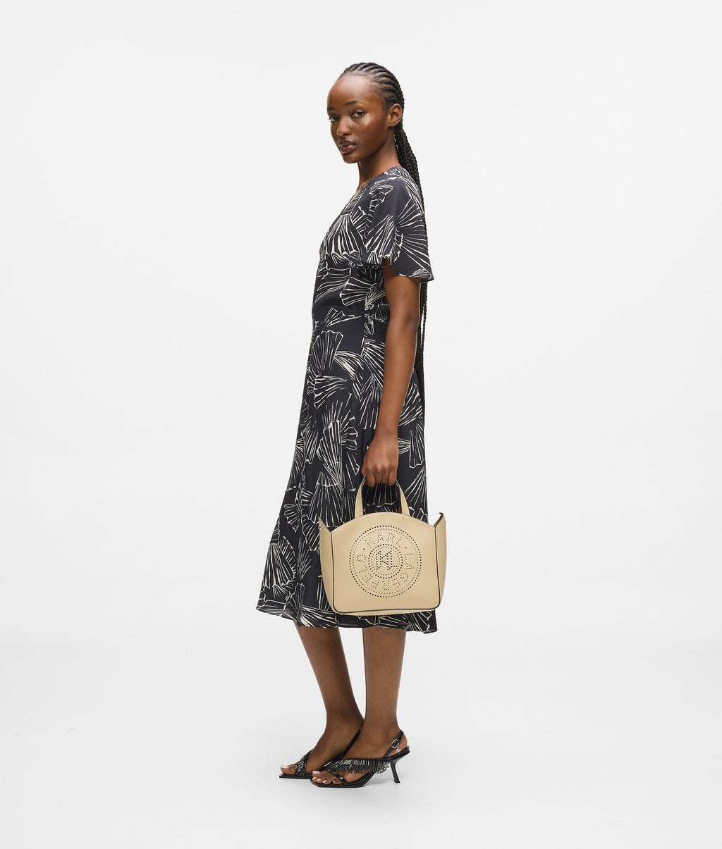 K/Circle perforated small tote bag