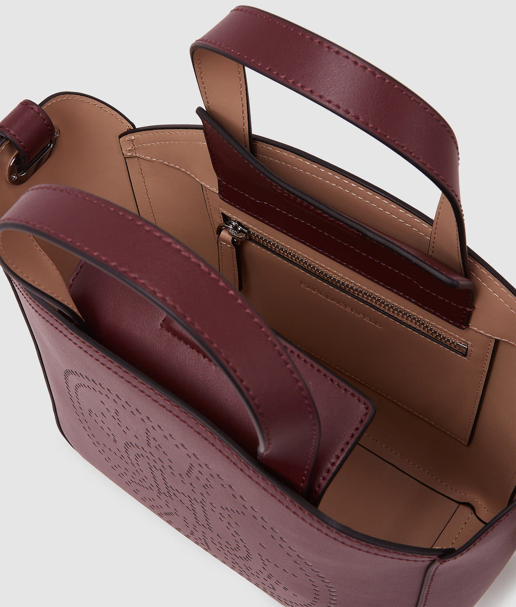 K/Circle perforated small tote bag