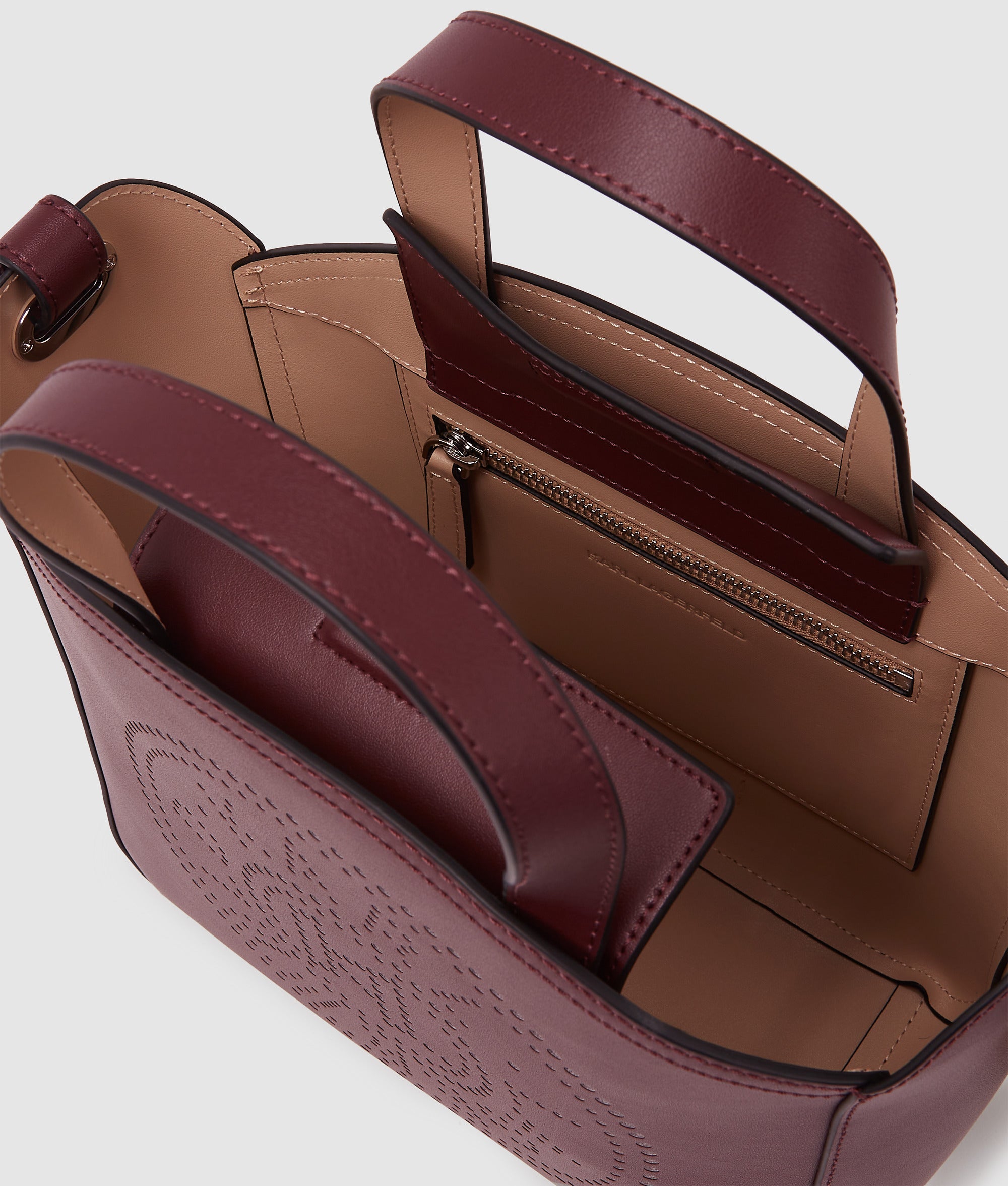 K/Circle perforated small tote bag