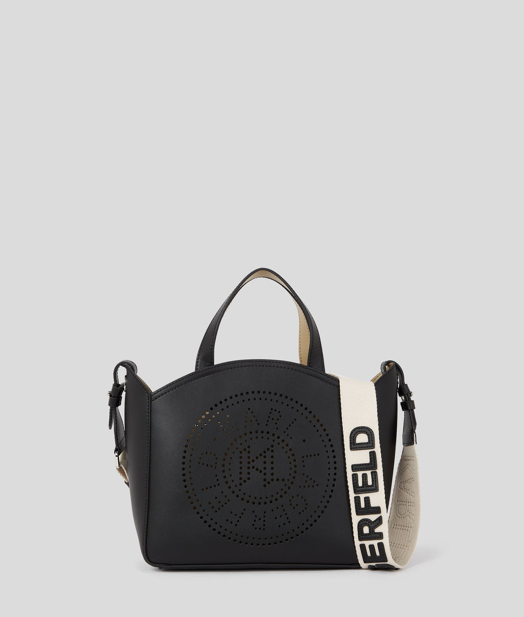 K/Circle perforated small tote bag