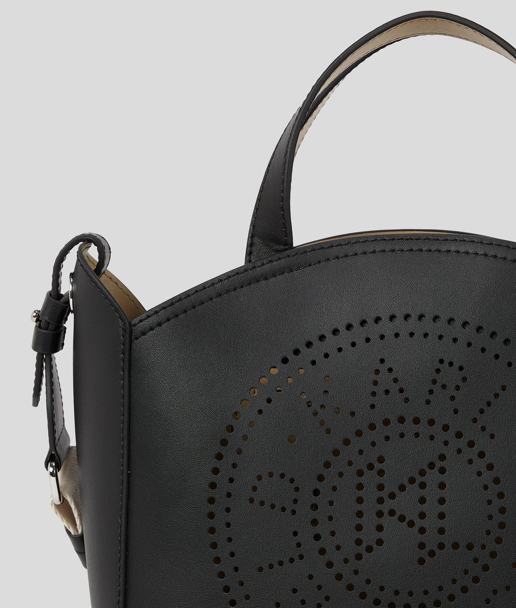 K/Circle perforated small tote bag