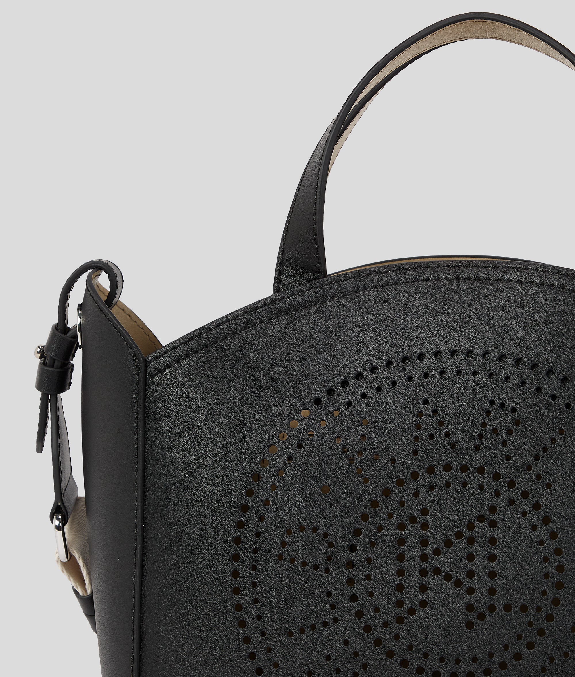 K/Circle perforated small tote bag