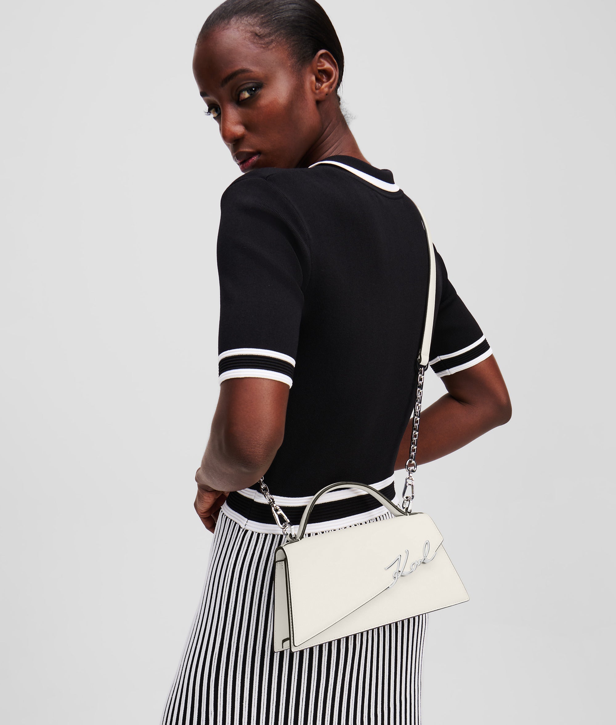 K/Signature slim crossbody bag