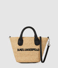 K/Essential small raffia beach bag