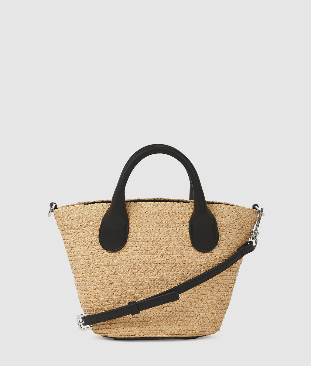 K/Essential small raffia beach bag