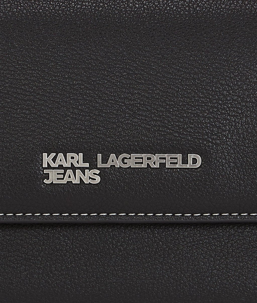 Metal logo top handle bag