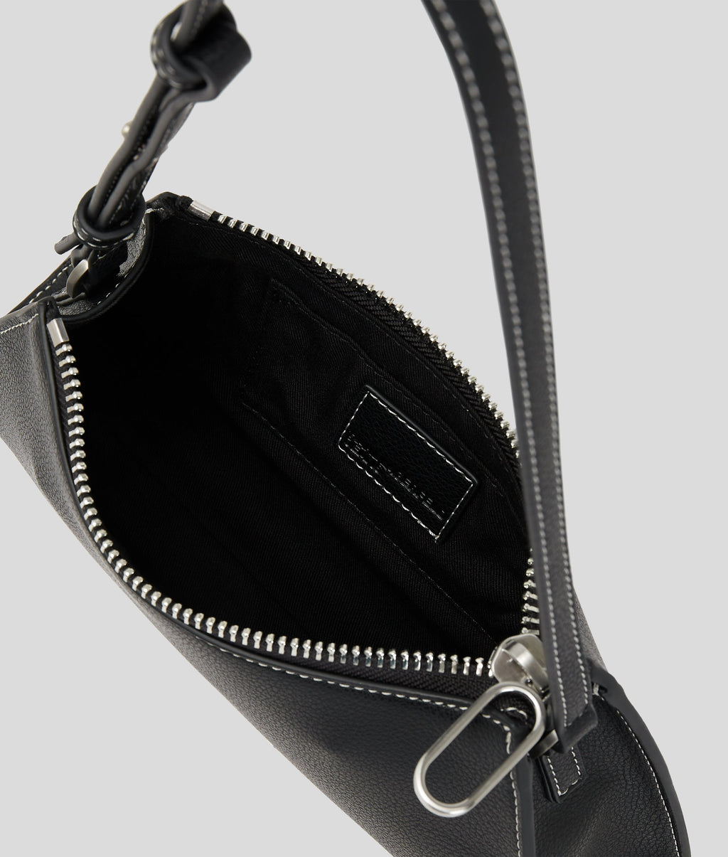 Metal logo small shoulder bag