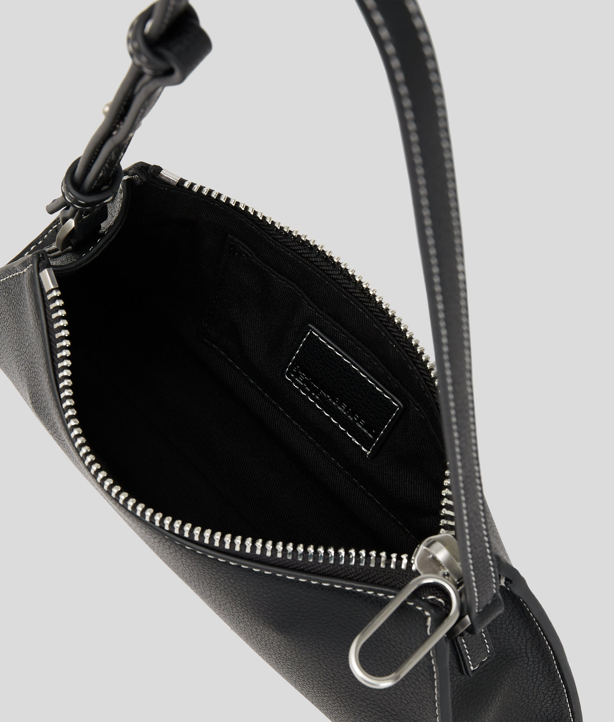 Metal logo small shoulder bag