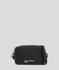 Metal logo camera bag