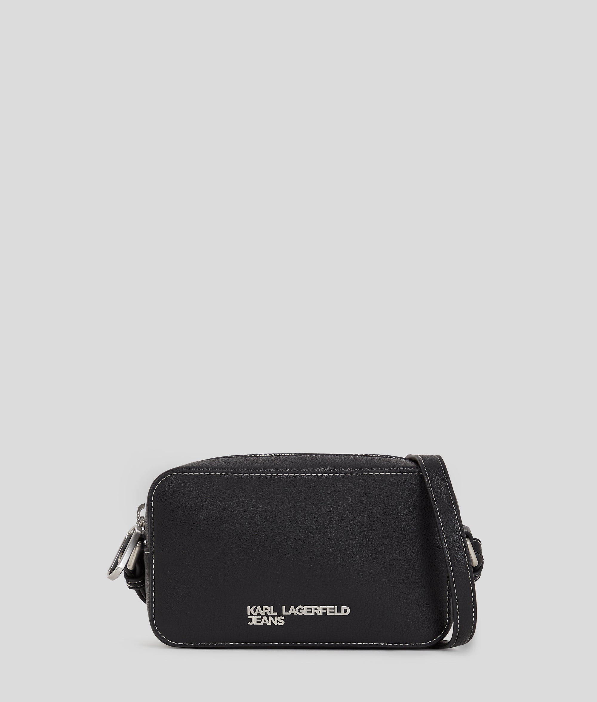 Metal logo camera bag