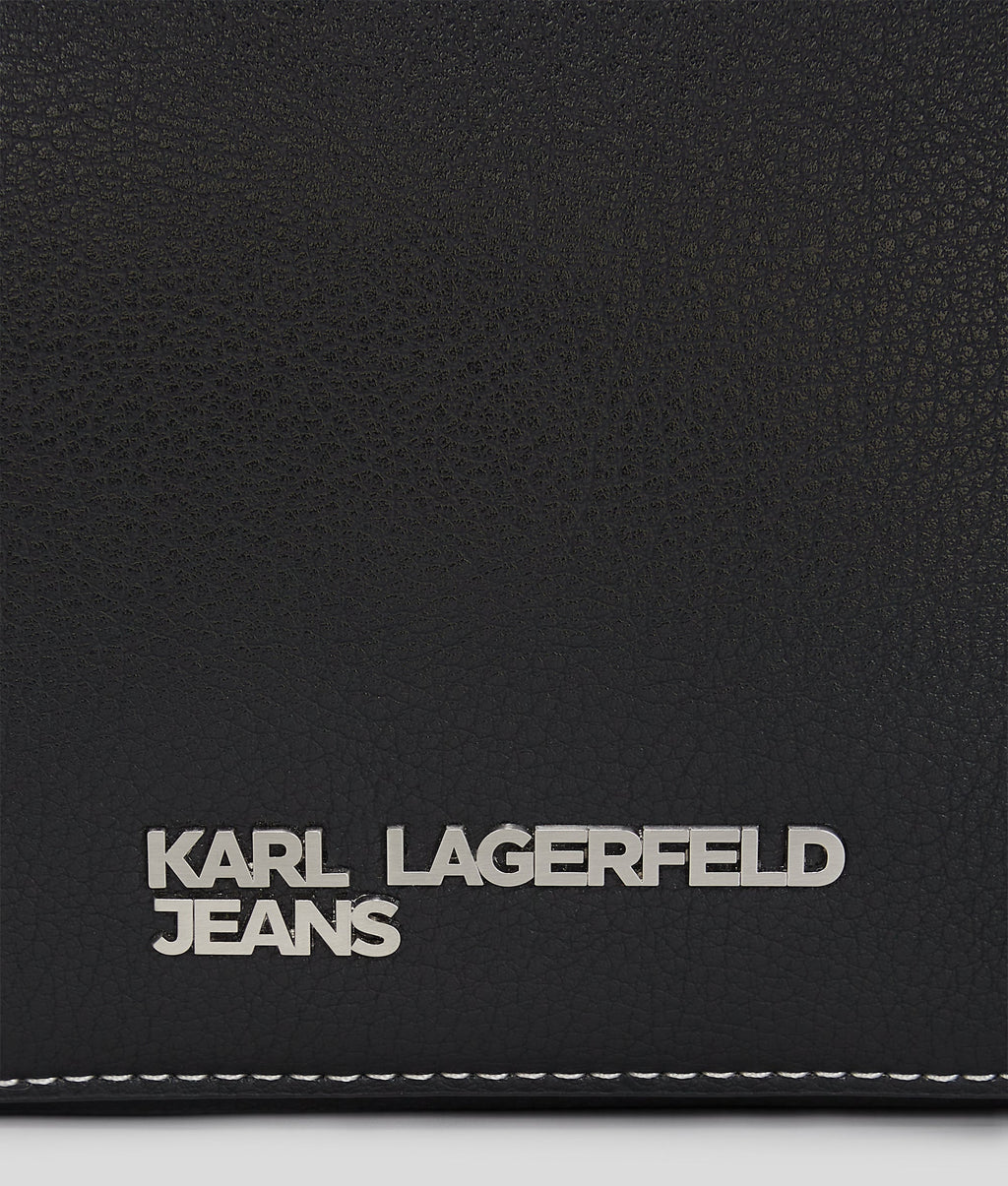 Metal logo camera bag